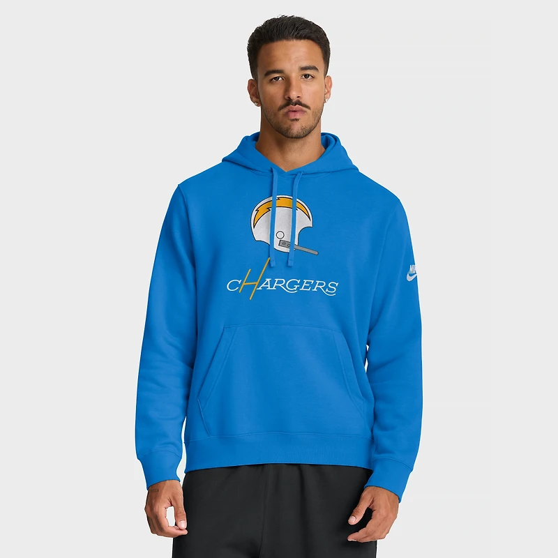 Men's Nike Powder Blue Los Angeles Chargers Best Season Rewind Club Pullover Hoodie