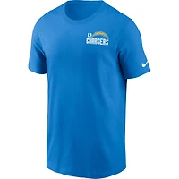 T-shirt essentiel Blitz des Chargers de Los Angeles Nike Powder Blue pour homme