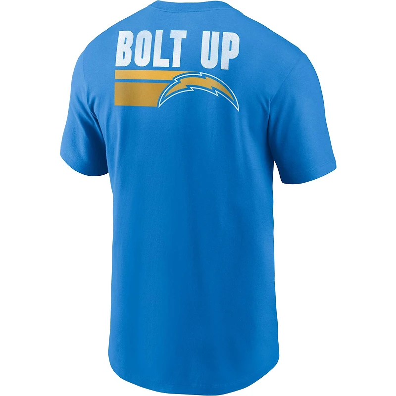 T-shirt essentiel Blitz des Chargers de Los Angeles Nike Powder Blue pour homme