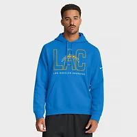 Sweat à capuche en molleton Nike bleu poudre Los Angeles Chargers Busted Play Club pour homme