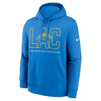 Men's Nike Powder Blue Los Angeles Chargers Busted Play Club Fleece Pullover Hoodie