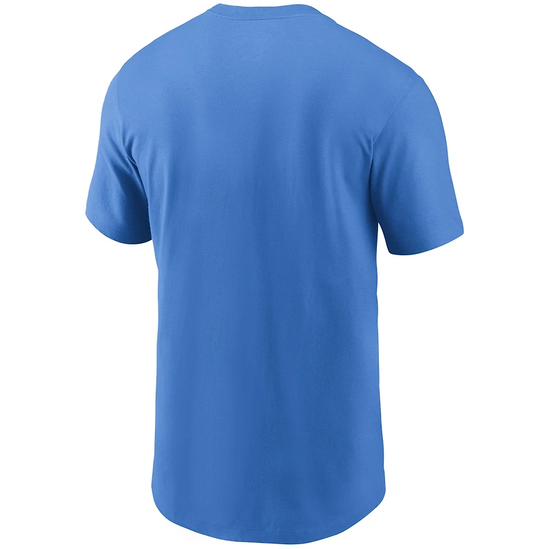 T-shirt Nike pour hommes, bleu poudre, Los Angeles Chargers, Hometown Collection Bolts