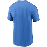 T-shirt Nike pour hommes, bleu poudre, Los Angeles Chargers, Hometown Collection Bolts