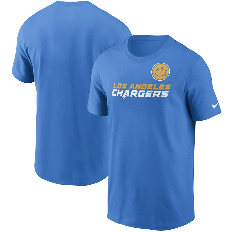 T-shirt Nike pour hommes, bleu poudre, Los Angeles Chargers, Hometown Collection Bolts