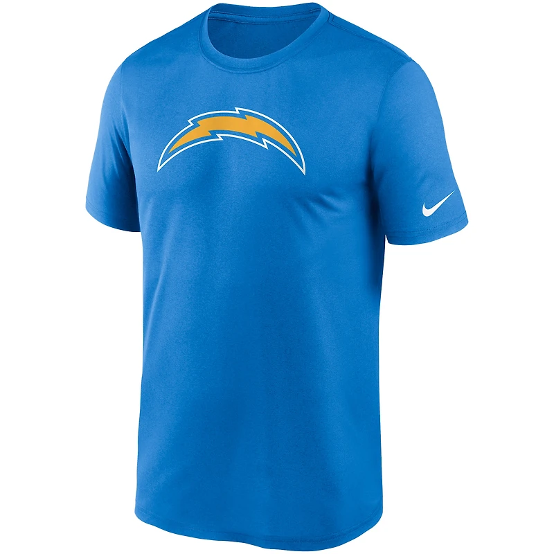 T-shirt de performance Nike Essential Legend pour homme, bleu poudre, logo des Los Angeles Chargers