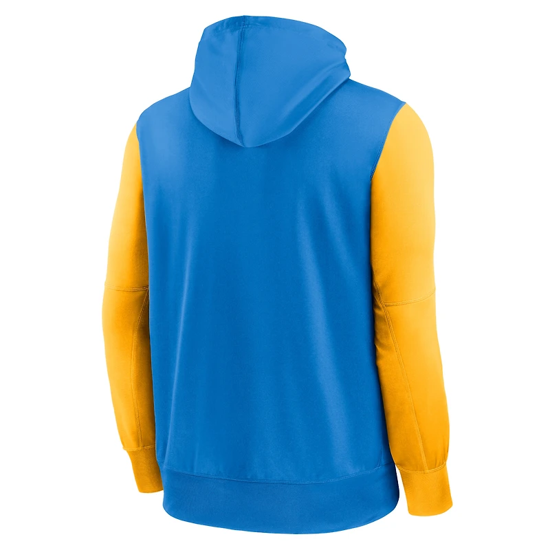 Sweat à capuche entièrement zippé Nike Powder Blue Los Angeles Chargers Performance pour homme