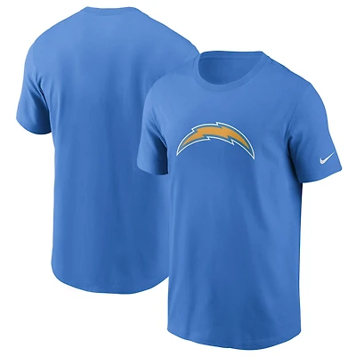 T-shirt essentiel Nike bleu poudre pour homme, logo Primetime des Los Angeles Chargers