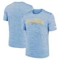T-shirt Nike Velocity Performance bleu poudre pour homme des Los Angeles Chargers