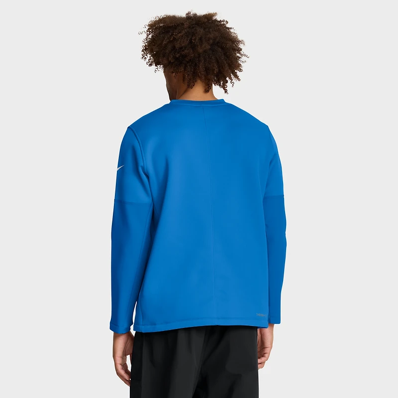 T-shirt Nike Therma-FIT à manches longues bleu poudre pour homme des Chargers de Los Angeles