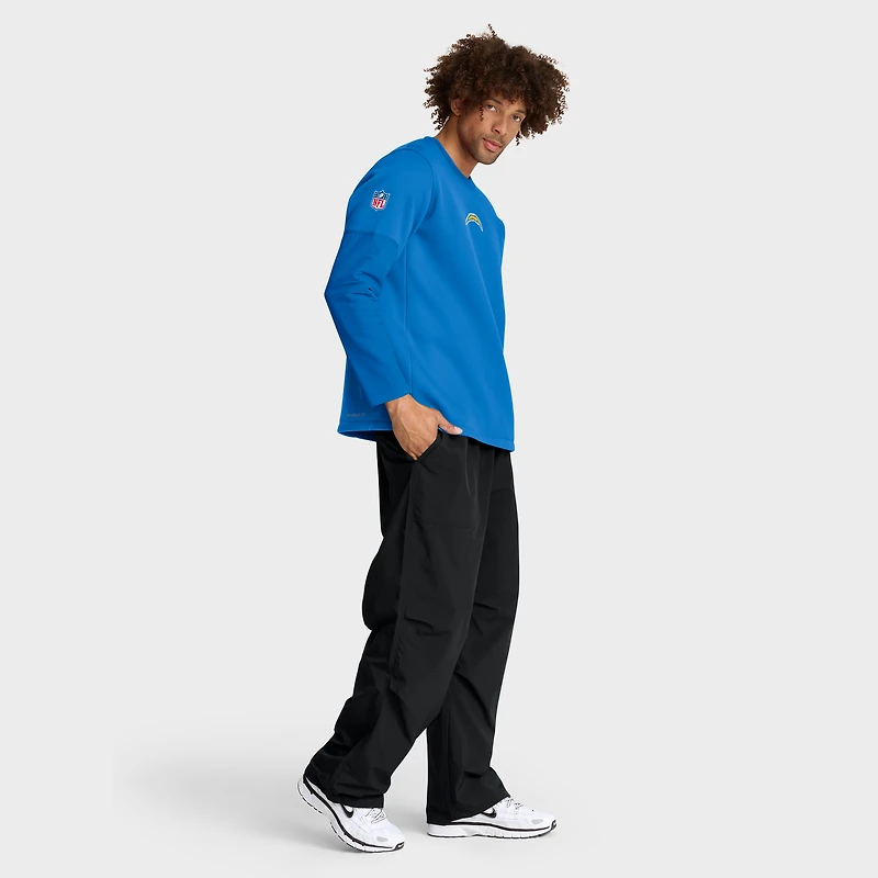 Men's Nike Powder Blue Los Angeles Chargers Sideline Coach Therma-FIT Long Sleeve T-Shirt