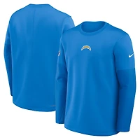 T-shirt Nike Therma-FIT à manches longues bleu poudre pour homme des Chargers de Los Angeles