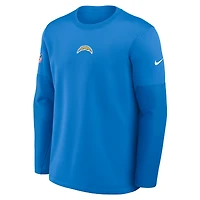 T-shirt Nike Therma-FIT à manches longues bleu poudre pour homme des Chargers de Los Angeles