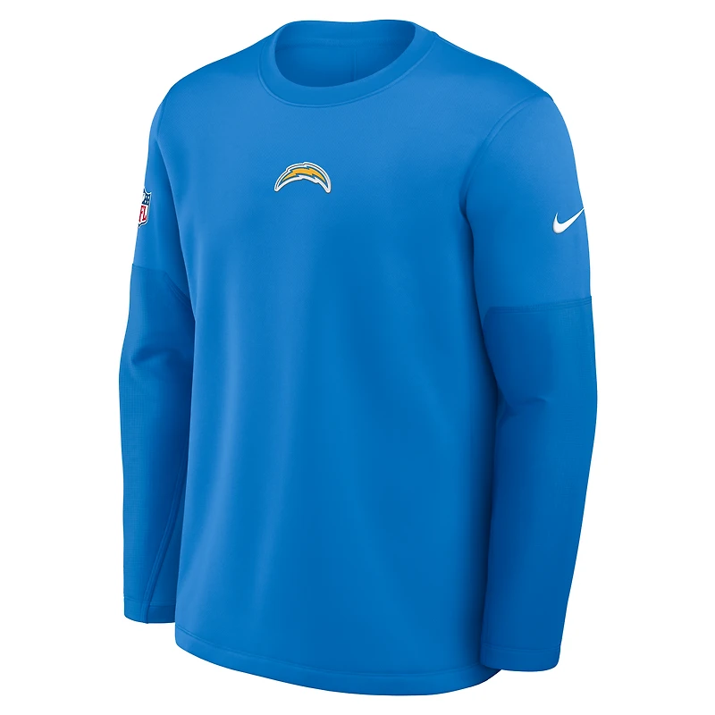 Men's Nike Powder Blue Los Angeles Chargers Sideline Coach Therma-FIT Long Sleeve T-Shirt