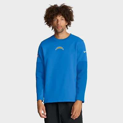 Men's Nike Powder Blue Los Angeles Chargers Sideline Coach Therma-FIT Long Sleeve T-Shirt