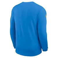 Maillot Nike à manches longues Sideline Coach UV Dri-FIT bleu poudre pour homme des Los Angeles Chargers