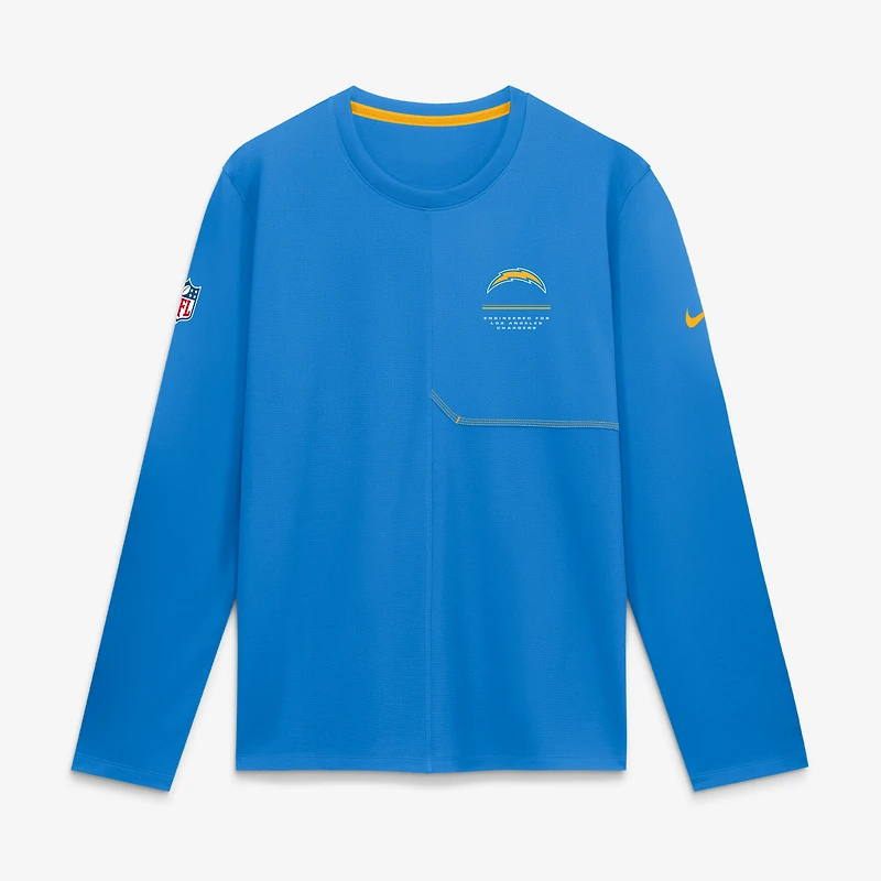 Men's Nike Powder Blue Los Angeles Chargers Sideline Coaches UV Dri-FIT Long Sleeve Shirt