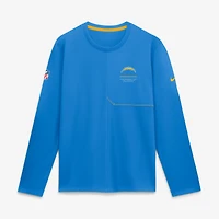 Men's Nike  Powder Blue Los Angeles Chargers Sideline Coaches UV Dri-FIT Long Sleeve Shirt