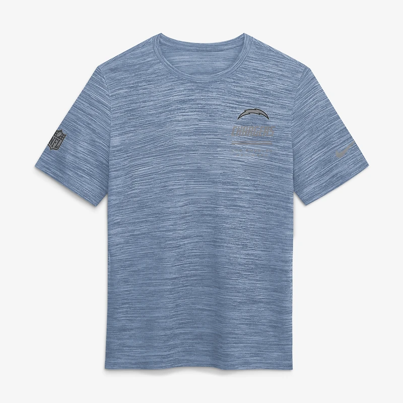 Men's Nike Powder Blue Los Angeles Chargers Sideline Double Covered Dri-FIT Velocity T-Shirt