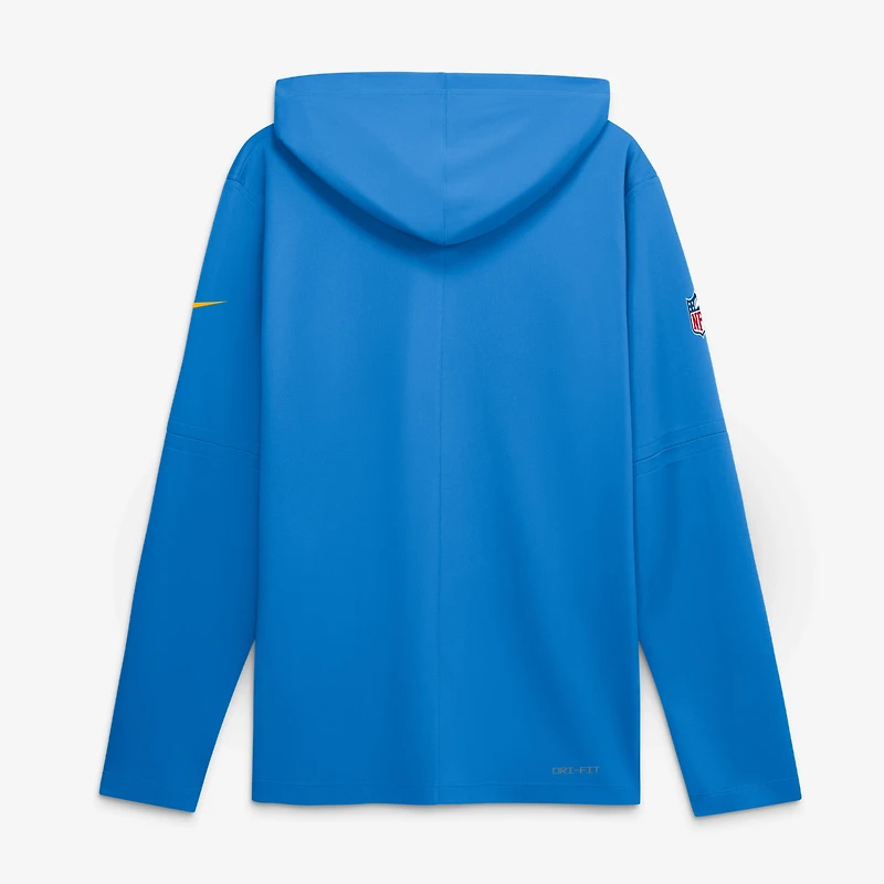 Men's Nike Powder Blue Los Angeles Chargers Sideline Lightweight Long Sleeve Hooded Dri-FIT Top