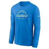 Men's Nike Powder Blue Los Angeles Chargers Sideline Performance Long Sleeve T-Shirt