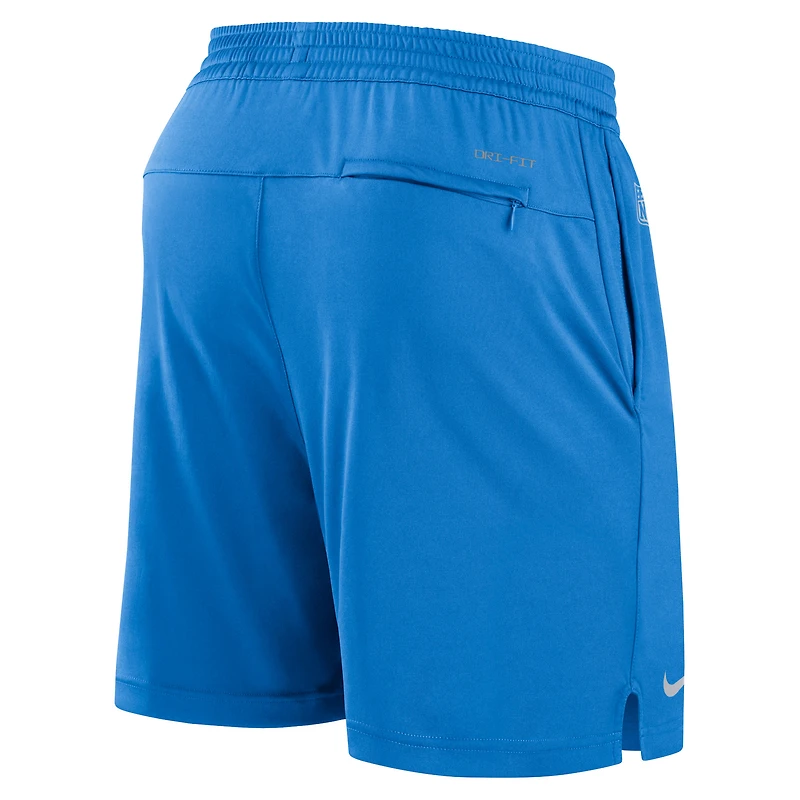 Short Nike Los Angeles Chargers Sideline Performance pour homme, bleu poudré