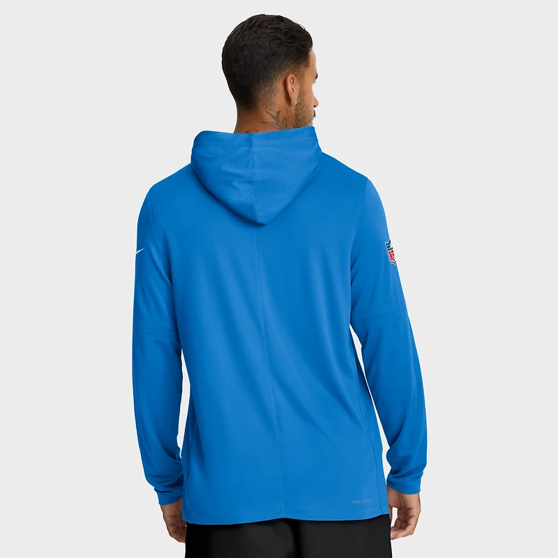 Men's Nike Powder Blue Los Angeles Chargers Sideline Pure Fury Dri-FIT Long Sleeve Hoodie T-Shirt