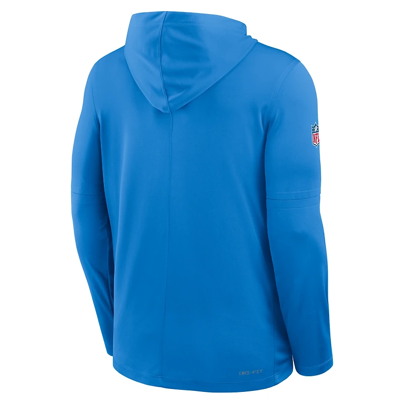 Men's Nike Powder Blue Los Angeles Chargers Sideline Pure Fury Dri-FIT Long Sleeve Hoodie T-Shirt