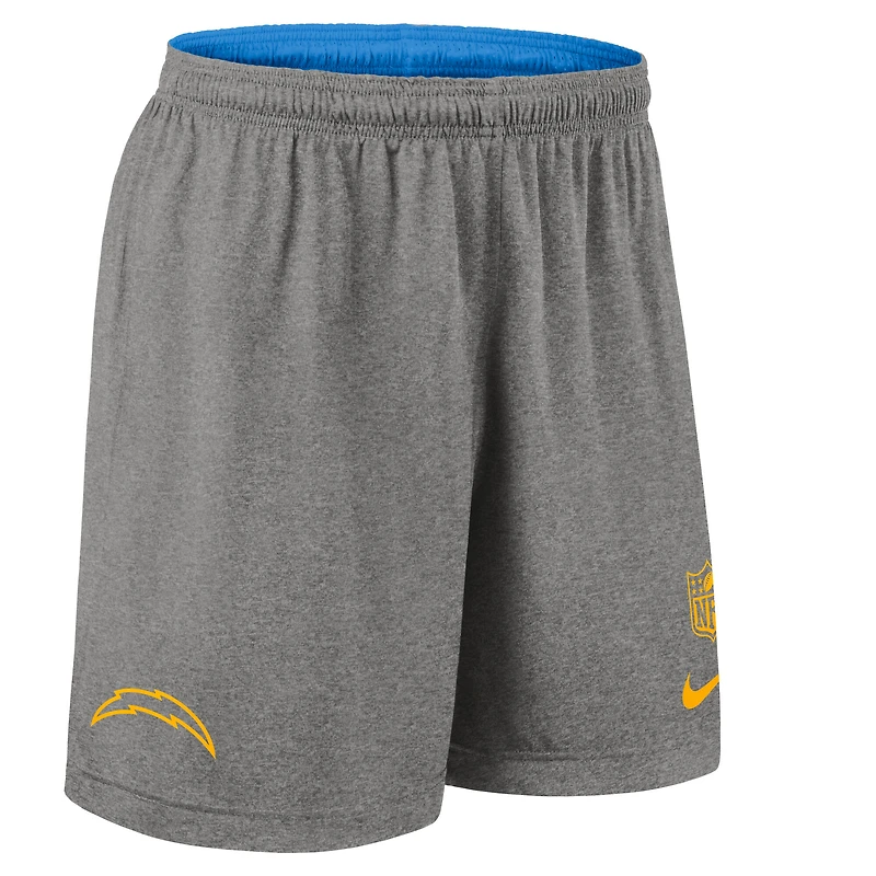 Men's Nike Powder Blue Los Angeles Chargers Sideline Reversible Dri-FIT Shorts