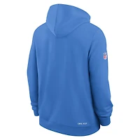 Sweat à capuche zippé Nike bleu poudre Los Angeles Chargers Sideline Standard Issue Dri-FIT pour homme