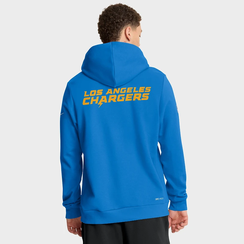 Men's Nike Powder Blue Los Angeles Chargers Sideline Standard Issue Initial Home Dri-FIT Hoodie