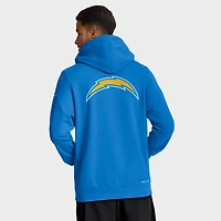 Sweat à capuche Nike bleu poudre Los Angeles Chargers Sideline Standard Issue Utility Player Dri-FIT entièrement zippé pour homme
