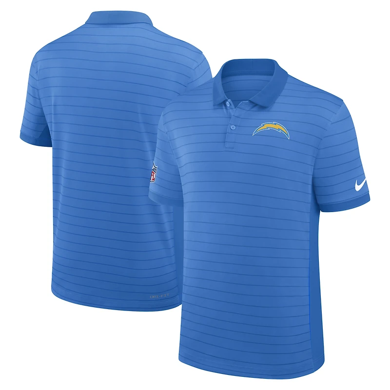 Men's Nike Powder Blue Los Angeles Chargers Sideline Victory Stripe Dri-FIT Polo