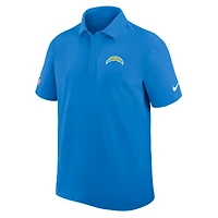 Polo tissé Nike Dri-FIT bleu poudre pour homme des Chargers de Los Angeles
