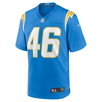 Maillot de match l'équipe des Chargers Los Angeles Nike bleu poudré pour homme