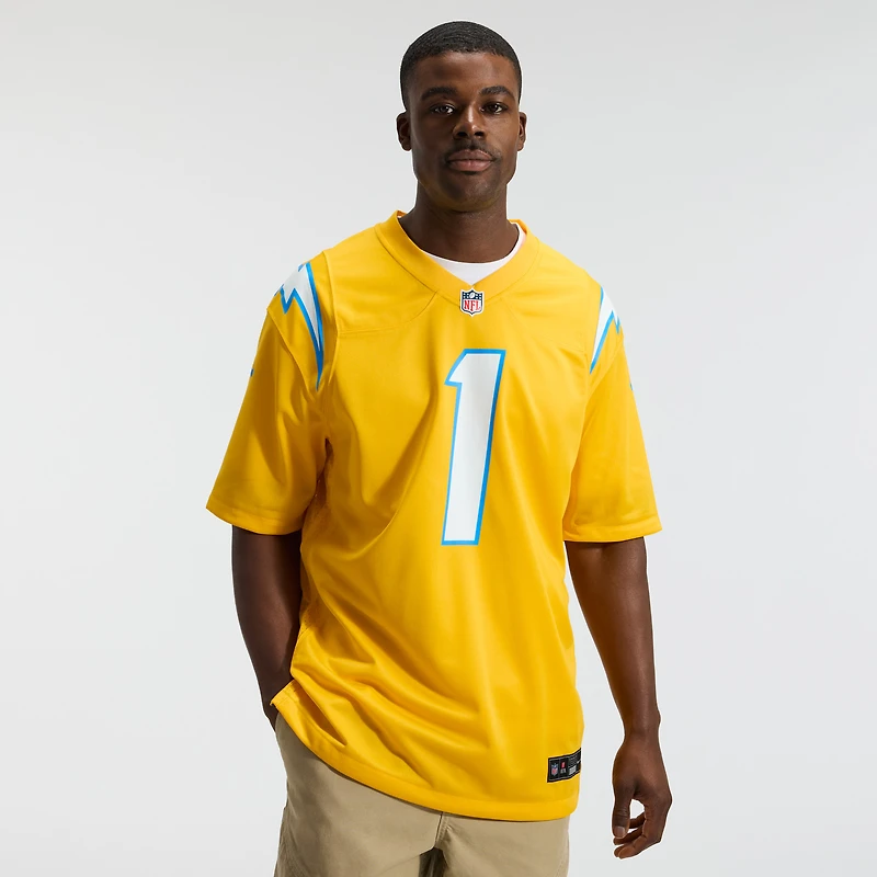 Men's Nike Quentin Johnston Powder Blue Los Angeles Chargers  Game Player Jersey