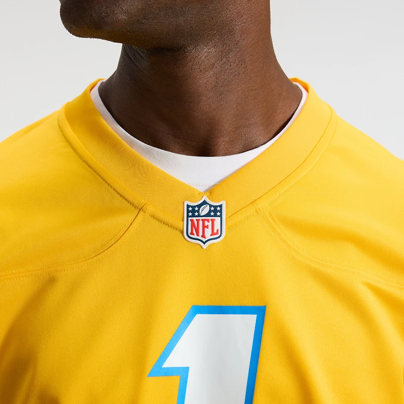 Men's Nike Quentin Johnston Powder Blue Los Angeles Chargers  Game Player Jersey