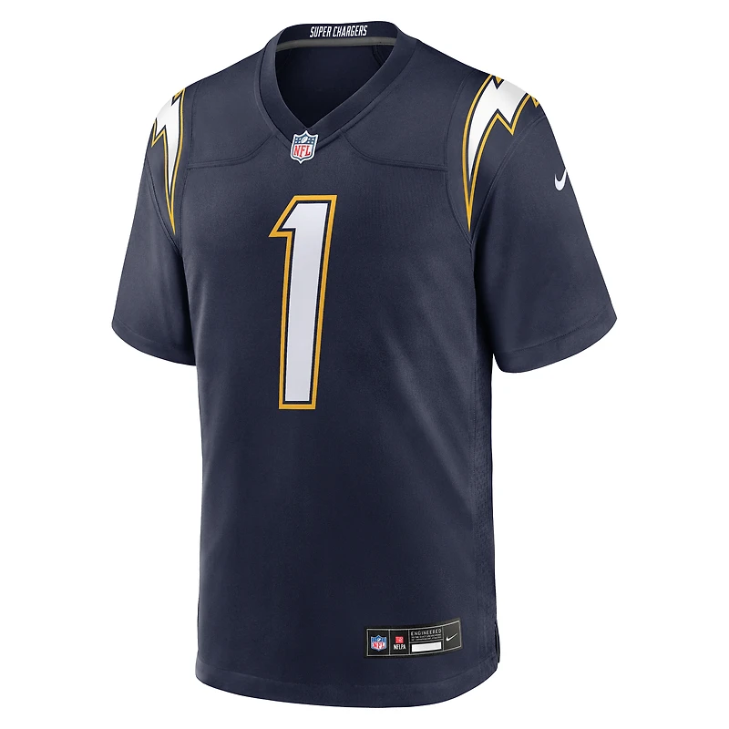 Men's Nike Quentin Johnston Navy Los Angeles Chargers Alternate Super Game Player Jersey