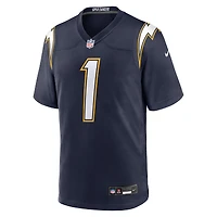 Men's Nike Quentin Johnston Navy Los Angeles Chargers Alternate Super Game Player Jersey