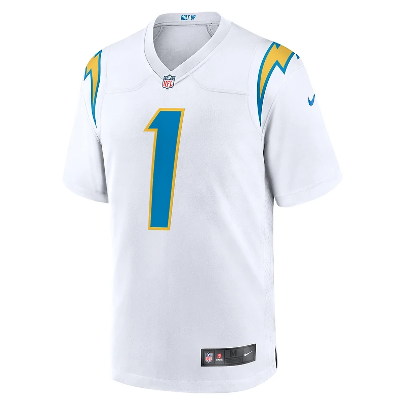 Homme Nike Quentin Johnston Blanc Los Angeles Chargers Away Game Jersey