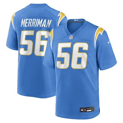 Maillot de joueur retraité du match des Chargers Los Angeles Nike Shawne Merriman pour homme, bleu poudre