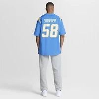 Men's Nike Tae Crowder Powder Blue Los Angeles Chargers Team Game Jersey