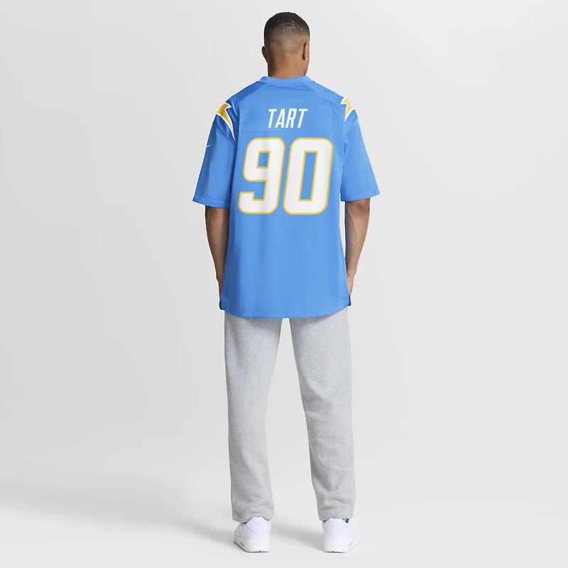 Maillot de jeu d'équipe Nike Teair Tart Powder Blue Los Angeles Chargers pour homme