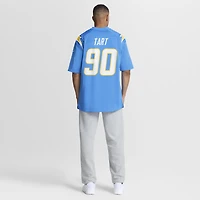 Maillot de jeu d'équipe Nike Teair Tart Powder Blue Los Angeles Chargers pour homme