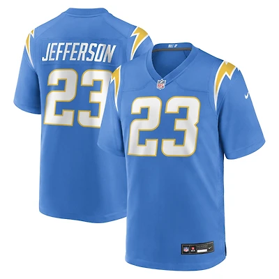 Maillot de match Nike Tony Jefferson bleu poudre pour homme des Los Angeles Chargers