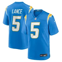 Men's Nike Trey Lance  Powder Blue Los Angeles Chargers Team Game Jersey