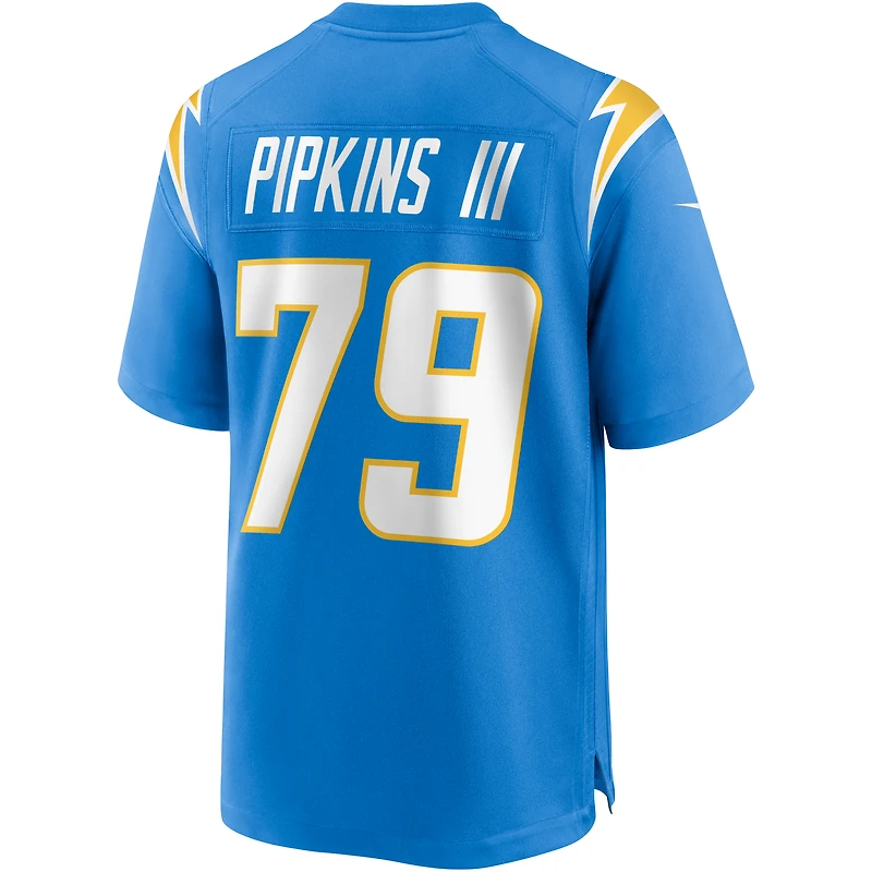 Maillot de match Nike Trey Pipkins III des Chargers Los Angeles pour homme, bleu poudre