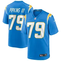 Maillot de match Nike Trey Pipkins III des Chargers Los Angeles pour homme, bleu poudre