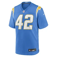 Men's Nike Tucker Fisk  Powder Blue Los Angeles Chargers Team Game Jersey