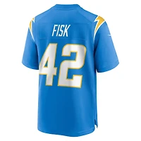 Maillot Nike Tucker Fisk bleu poudre pour homme des Los Angeles Chargers