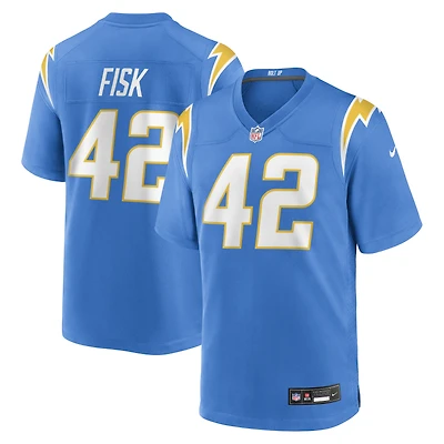 Maillot Nike Tucker Fisk bleu poudre pour homme des Los Angeles Chargers